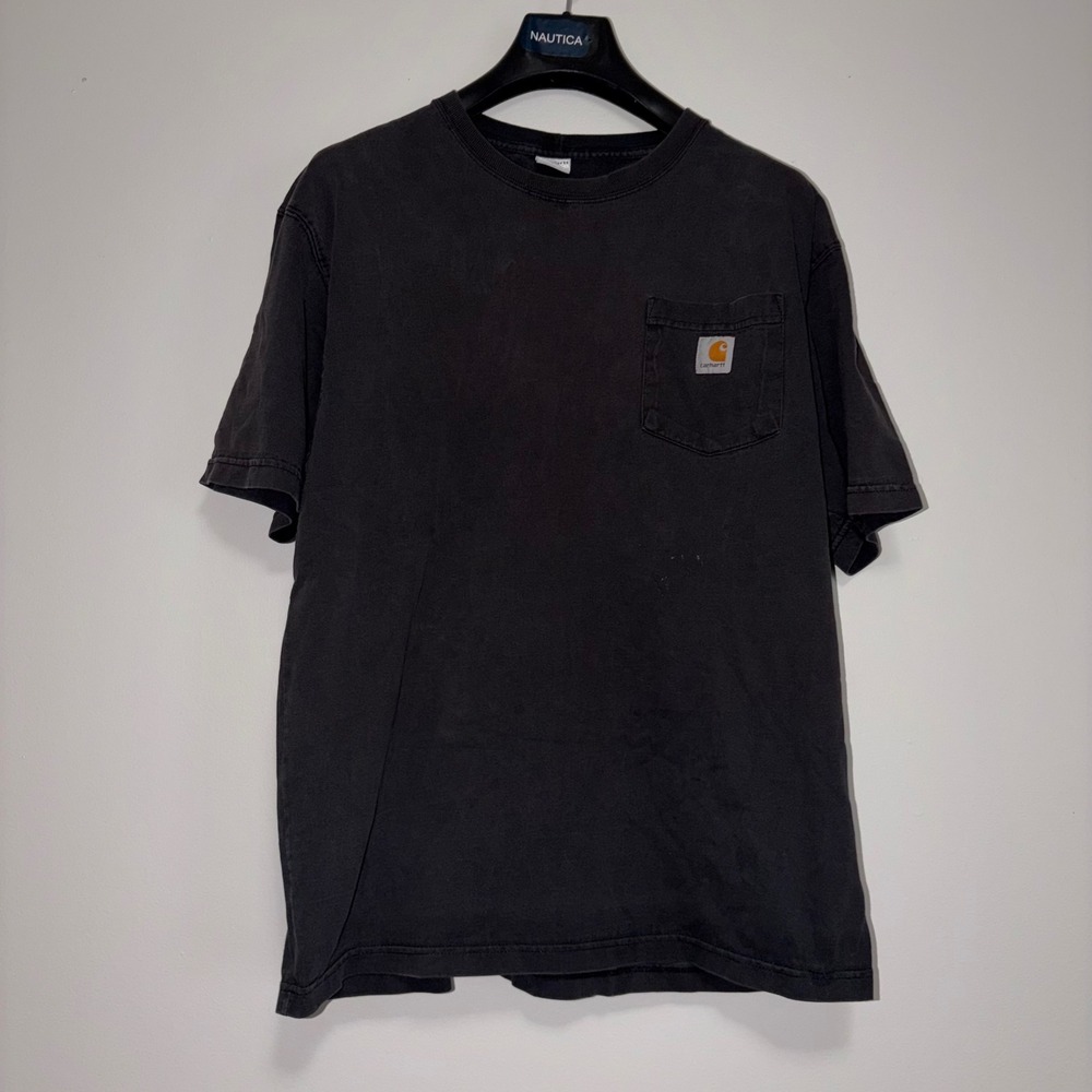 Carhartt Mens K87 Workwear Pocket T-Shirt Faded Black Charcoal Large L